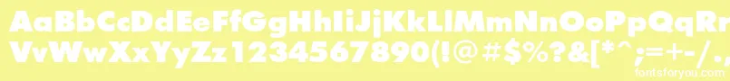 Futurafuturisblackc Font – White Fonts on Yellow Background