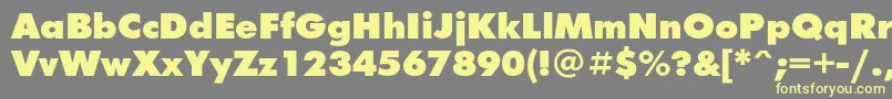 Futurafuturisblackc Font – Yellow Fonts on Gray Background