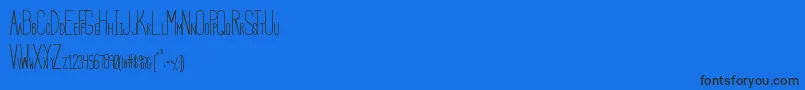 フォントHbmSerenity – 黒い文字の青い背景
