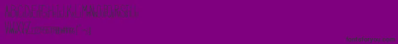 Fonte HbmSerenity – fontes pretas em um fundo violeta