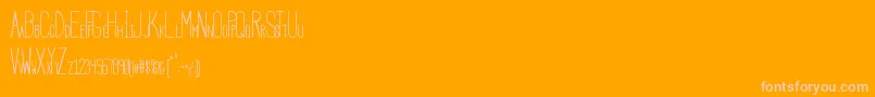 HbmSerenity Font – Pink Fonts on Orange Background