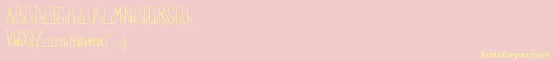 HbmSerenity Font – Yellow Fonts on Pink Background