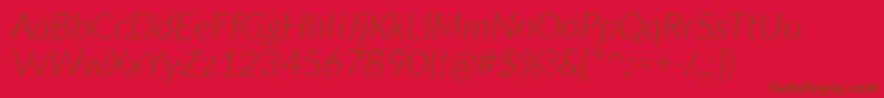 LatoLightitalic Font – Brown Fonts on Red Background