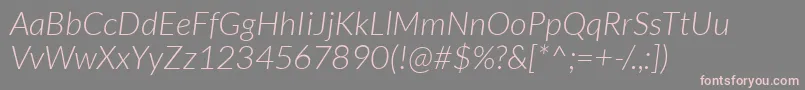 LatoLightitalic Font – Pink Fonts on Gray Background