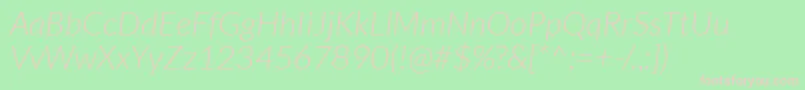 fuente LatoLightitalic – Fuentes Rosadas Sobre Fondo Verde