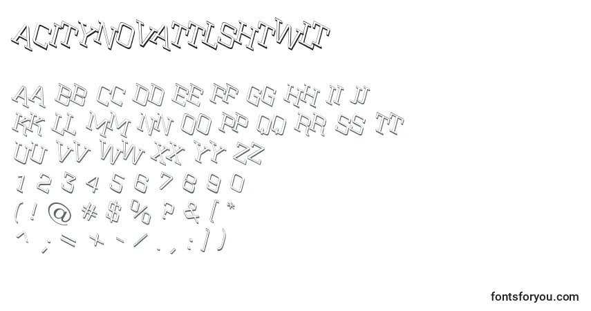 ACitynovattlshtwlt Font – alphabet, numbers, special characters