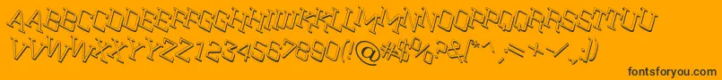 ACitynovattlshtwlt-fontti – mustat fontit oranssilla taustalla