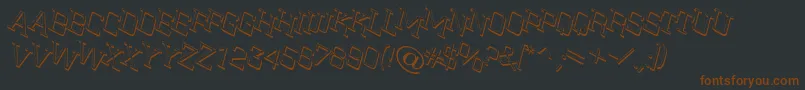 Czcionka ACitynovattlshtwlt – brązowe czcionki na czarnym tle