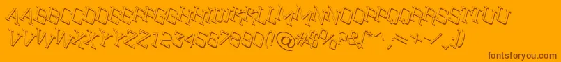 ACitynovattlshtwlt Font – Brown Fonts on Orange Background