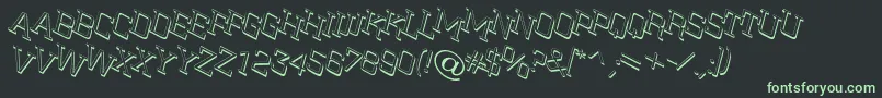 ACitynovattlshtwlt Font – Green Fonts on Black Background