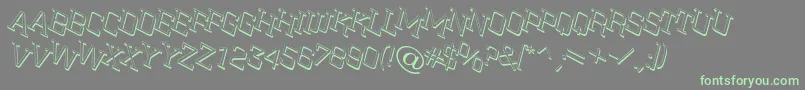 ACitynovattlshtwlt-Schriftart – Grüne Schriften auf grauem Hintergrund
