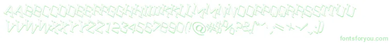 Czcionka ACitynovattlshtwlt – zielone czcionki