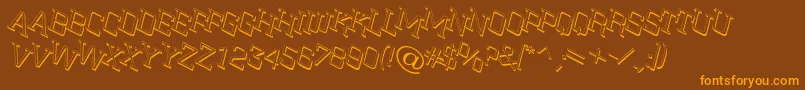 ACitynovattlshtwlt Font – Orange Fonts on Brown Background