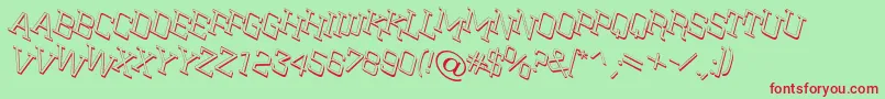 ACitynovattlshtwlt Font – Red Fonts on Green Background
