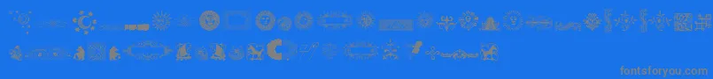 fuente RoughOrnamentsFree – Fuentes Grises Sobre Fondo Azul