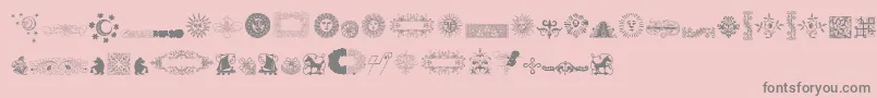 RoughOrnamentsFree Font – Gray Fonts on Pink Background