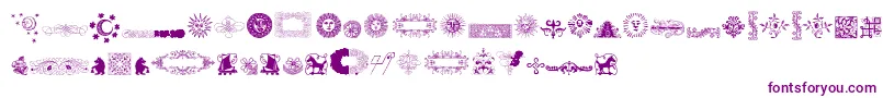 RoughOrnamentsFree Font – Purple Fonts on White Background