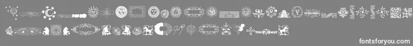 RoughOrnamentsFree Font – White Fonts on Gray Background