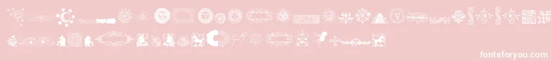 RoughOrnamentsFree Font – White Fonts on Pink Background