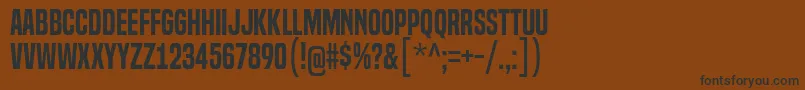 Czcionka BuiltTitlingSb – czarne czcionki na brązowym tle