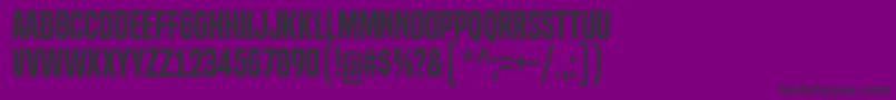 BuiltTitlingSb-fontti – mustat fontit violetilla taustalla
