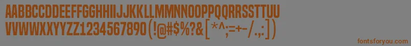 BuiltTitlingSb Font – Brown Fonts on Gray Background
