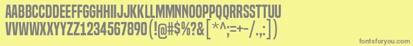 BuiltTitlingSb Font – Gray Fonts on Yellow Background