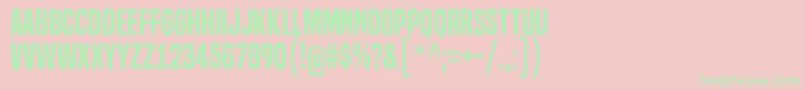 BuiltTitlingSb Font – Green Fonts on Pink Background