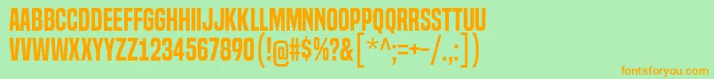BuiltTitlingSb Font – Orange Fonts on Green Background