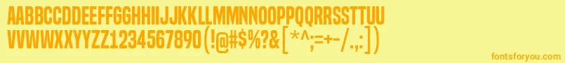 BuiltTitlingSb Font – Orange Fonts on Yellow Background