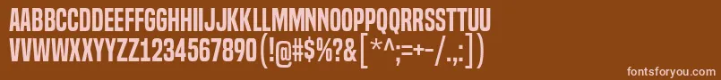 fuente BuiltTitlingSb – Fuentes Rosadas Sobre Fondo Marrón