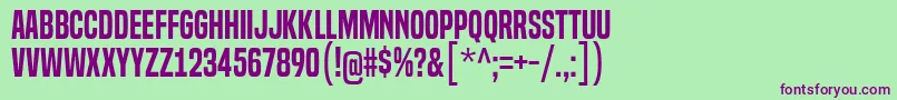BuiltTitlingSb Font – Purple Fonts on Green Background