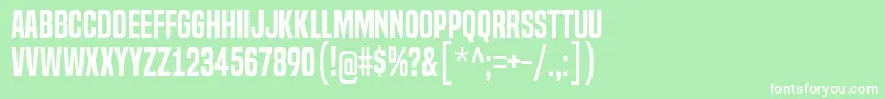 BuiltTitlingSb Font – White Fonts on Green Background