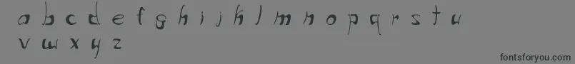フォントWriteThatDown – 黒い文字の灰色の背景