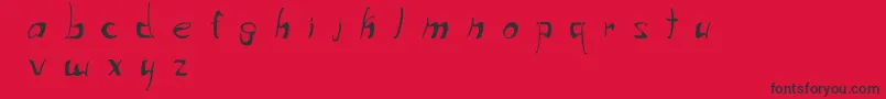 フォントWriteThatDown – 赤い背景に黒い文字