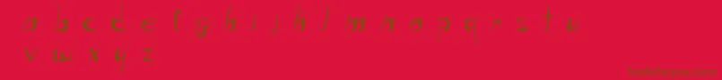 WriteThatDown Font – Brown Fonts on Red Background