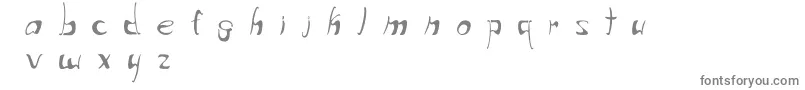 フォントWriteThatDown – 白い背景に灰色の文字