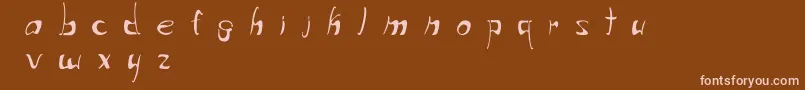 fuente WriteThatDown – Fuentes Rosadas Sobre Fondo Marrón