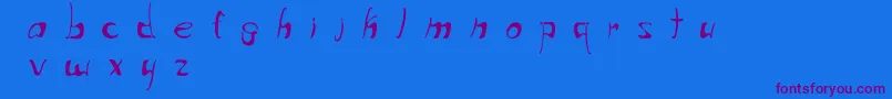 WriteThatDown Font – Purple Fonts on Blue Background