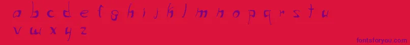 WriteThatDown Font – Purple Fonts on Red Background