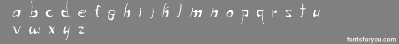 フォントWriteThatDown – 灰色の背景に白い文字