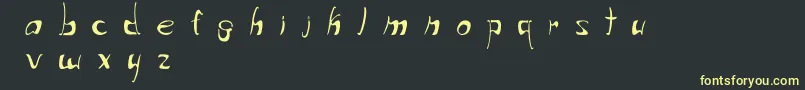 WriteThatDown Font – Yellow Fonts on Black Background
