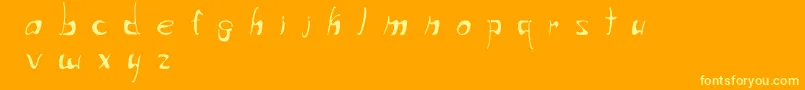 WriteThatDown Font – Yellow Fonts on Orange Background