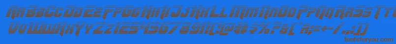 Omegaforcegradital11 Font – Brown Fonts on Blue Background