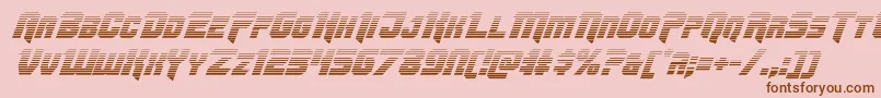 Omegaforcegradital11 Font – Brown Fonts on Pink Background