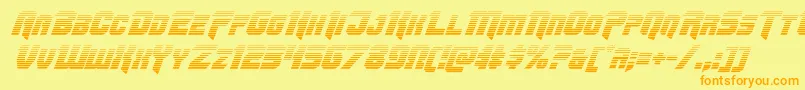 Шрифт Omegaforcegradital11 – оранжевые шрифты на жёлтом фоне