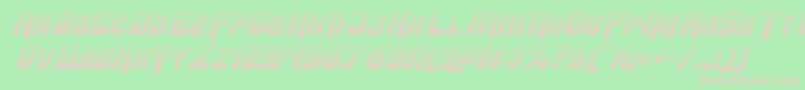 Omegaforcegradital11 Font – Pink Fonts on Green Background