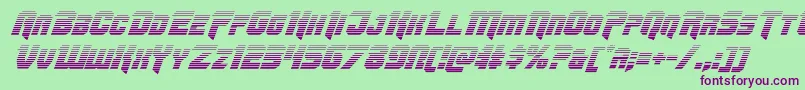 Omegaforcegradital11 Font – Purple Fonts on Green Background
