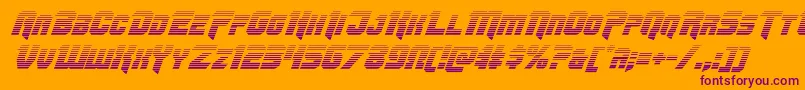 Omegaforcegradital11 Font – Purple Fonts on Orange Background