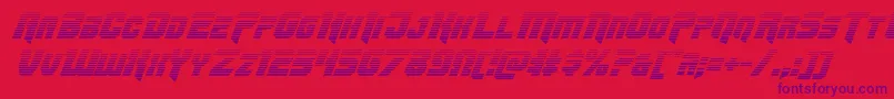 フォントOmegaforcegradital11 – 赤い背景に紫のフォント